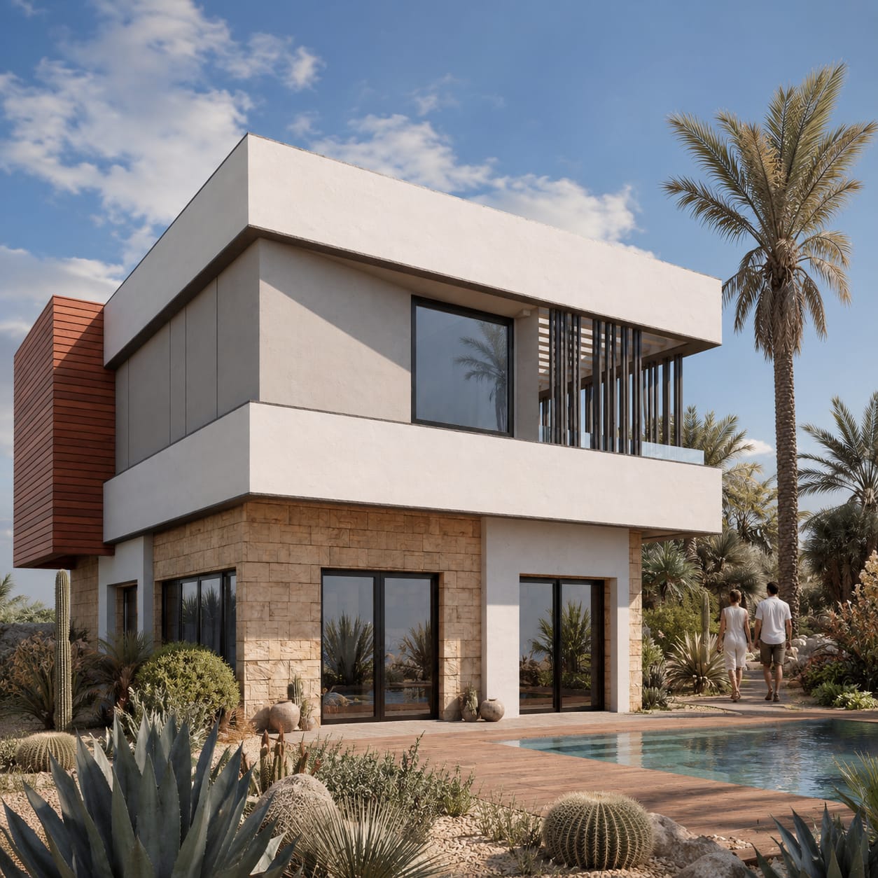 Villa contemporaine avec piscine au Maroc