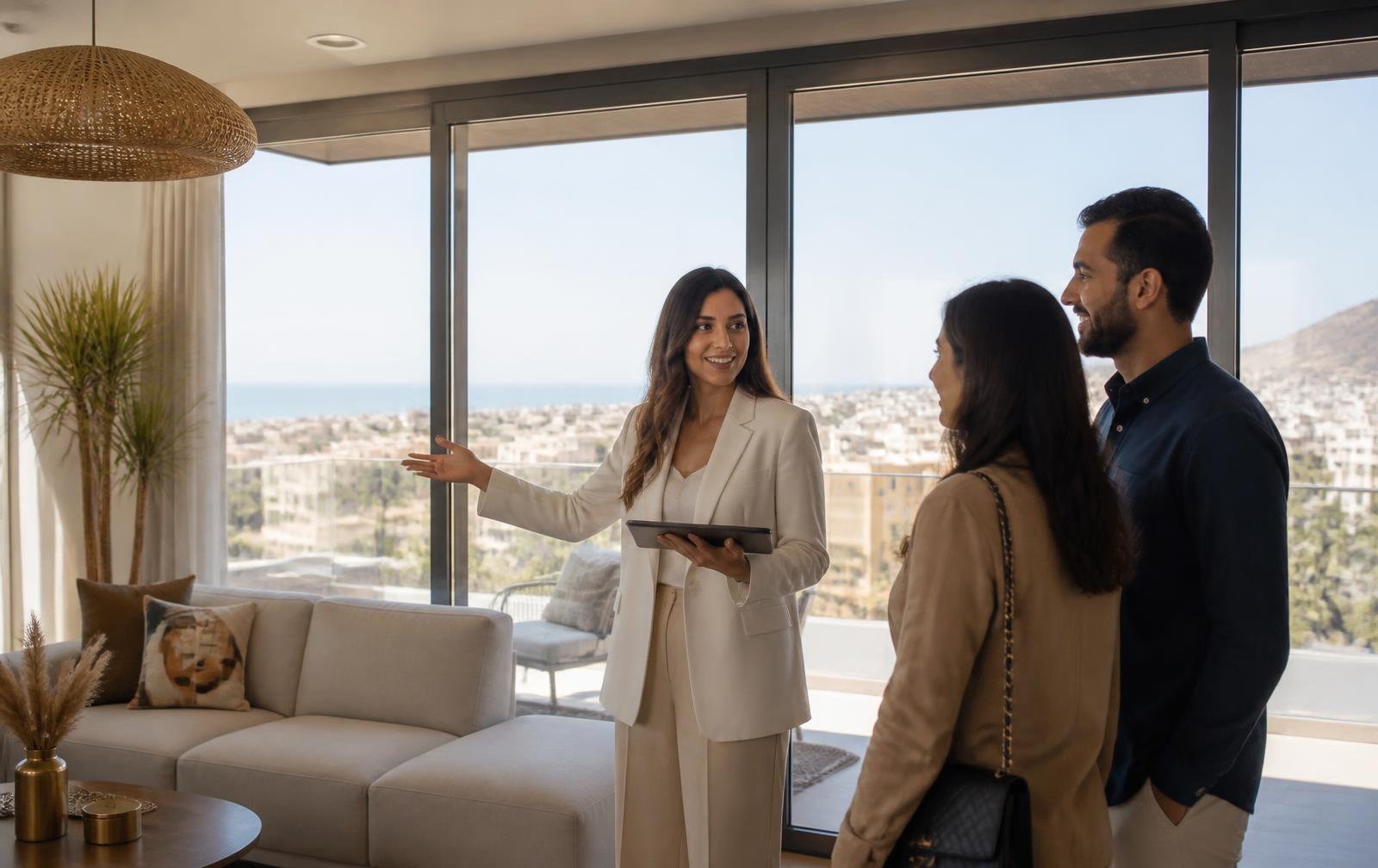 Shooting immobilier dans un appartement témoin contemporain à Agadir